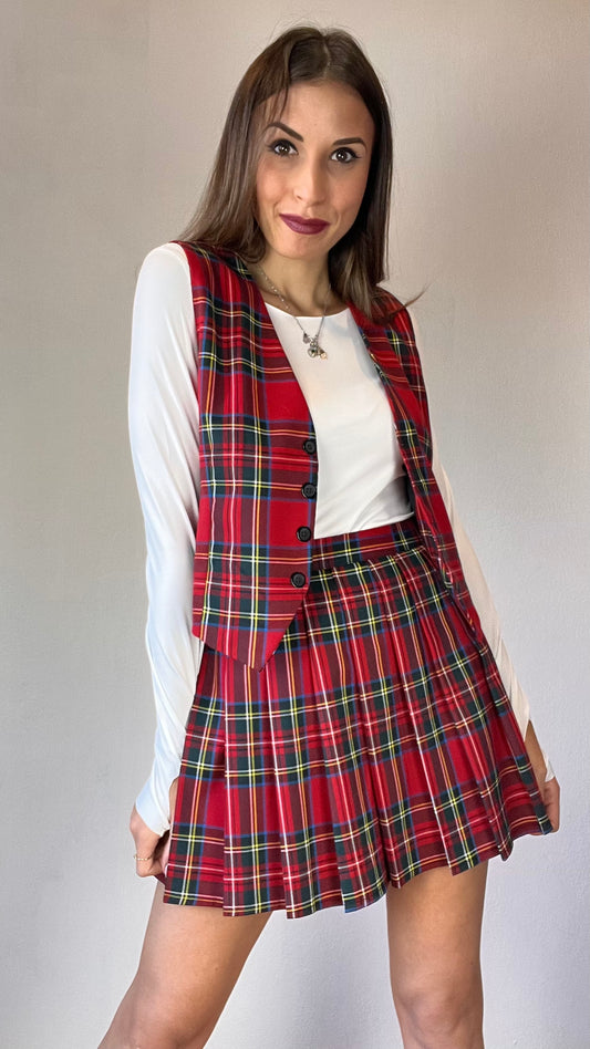 Minigonna Plissettata Tartan