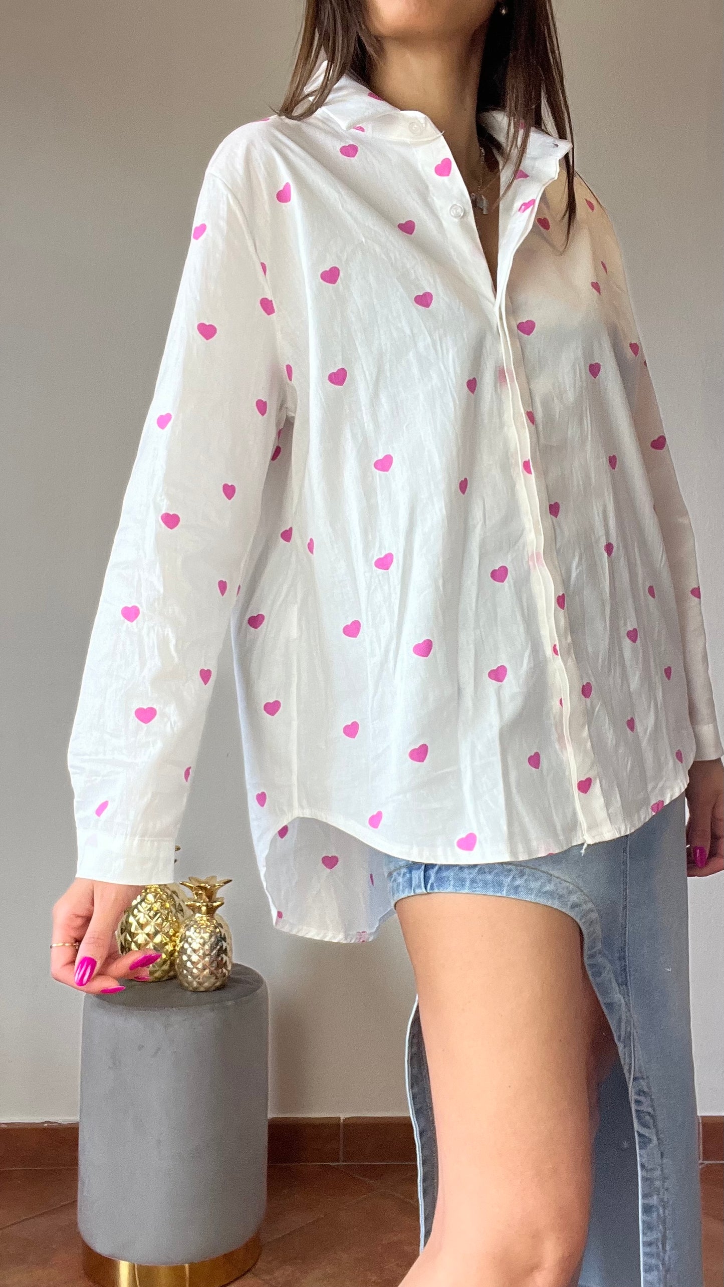 Camicia Love Rosa